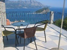Spacious terraces with beautiful views of the sea and the old town of Budva.
